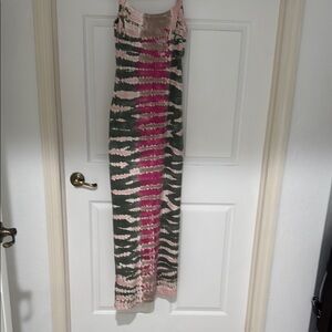 Young Fabulous and Broke Pink and Green Tie-Dye Maxi Dress